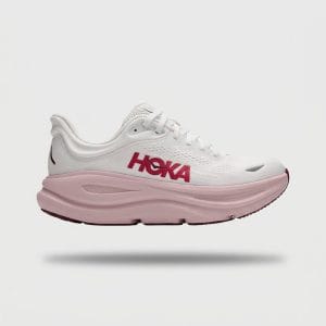 Buty do biegania po asfalcie HOKA Bondi 9 damskie biało-różowe (White/Pink Opal), neutralne, 1162012-WKP