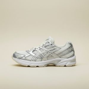 ASICS GEL-1130, buty unisex w beżu i srebrze, siatka z syntetycznymi detalami, do casualowych i wieczornych stylizacji, 1202A164-107