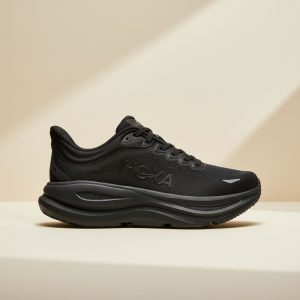 Hoka Bondi 9 Black, forma unisex na co dzień i na wieczór, siatkowa cholewka, piankowa podeszwa, czarny minimalizm, 1162012-BBLC