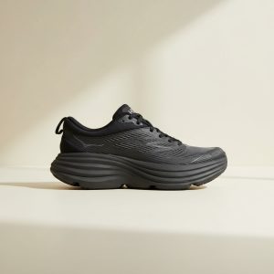 Sneakersy unisex Hoka Bondi 8 TS Caged, czarny i szary, lekka amortyzowana konstrukcja na co dzień i wieczór 1155391-CYG